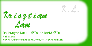 krisztian lam business card